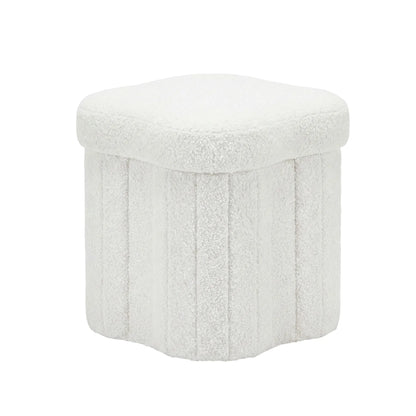 Artiss Storage Ottoman Foot Stool Foldable White - Image 7