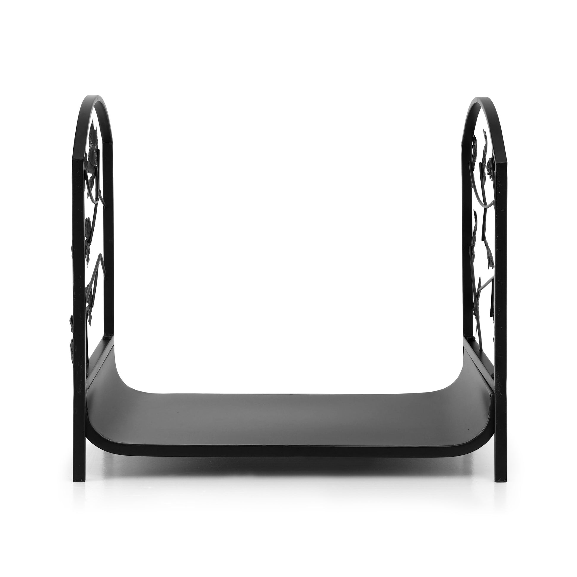 Gardeon Firewood Rack 48cm Wood Rack Firewood Storage Indoor Outdoor Black - Image 3