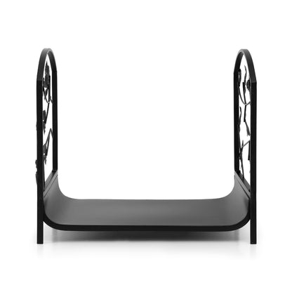 Gardeon Firewood Rack 48cm Wood Rack Firewood Storage Indoor Outdoor Black - Image 3