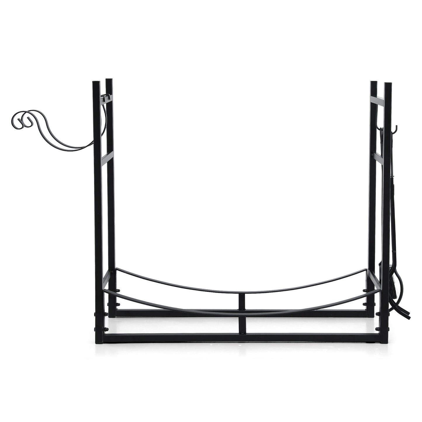 Gardeon Firewood Rack 84cm Wood Rack Firewood Storage Indoor Outdoor Black - Image 3