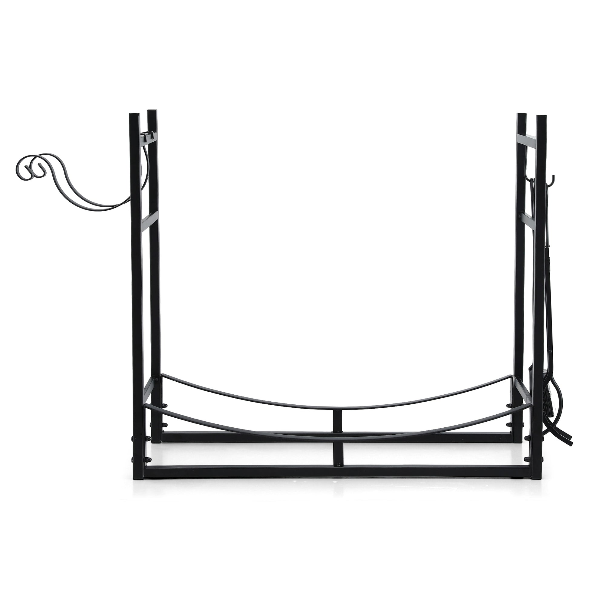 Gardeon Firewood Rack 84cm Wood Rack Firewood Storage Indoor Outdoor Black - Image 3