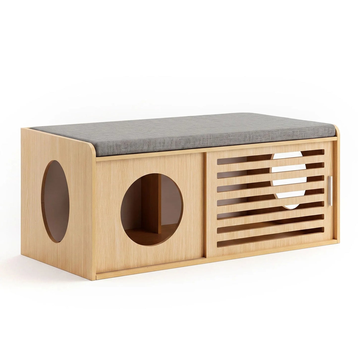 Artiss Pet Ottoman Footrest Bench with MDF Frame 100kg Capacity Natural - Image 2