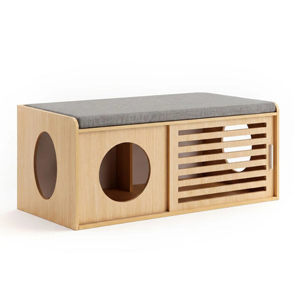 Artiss Pet Ottoman Footrest Bench with MDF Frame 100kg Capacity Natural - Image 2