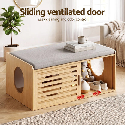Artiss Pet Ottoman Footrest Bench with MDF Frame 100kg Capacity Natural - Image 6