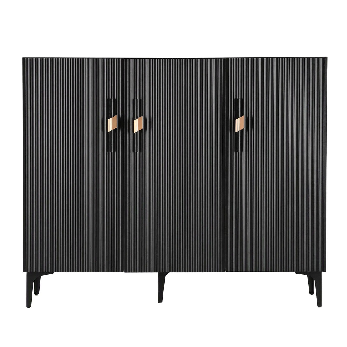 Artiss Shoe Cabinet Fluted Style 25 Pairs Shoe Storage Cupboard Black - Image 5
