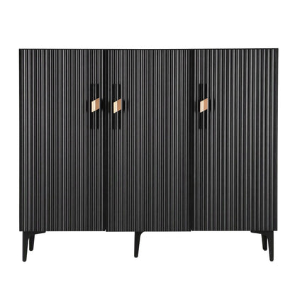 Artiss Shoe Cabinet Fluted Style 25 Pairs Shoe Storage Cupboard Black - Image 5