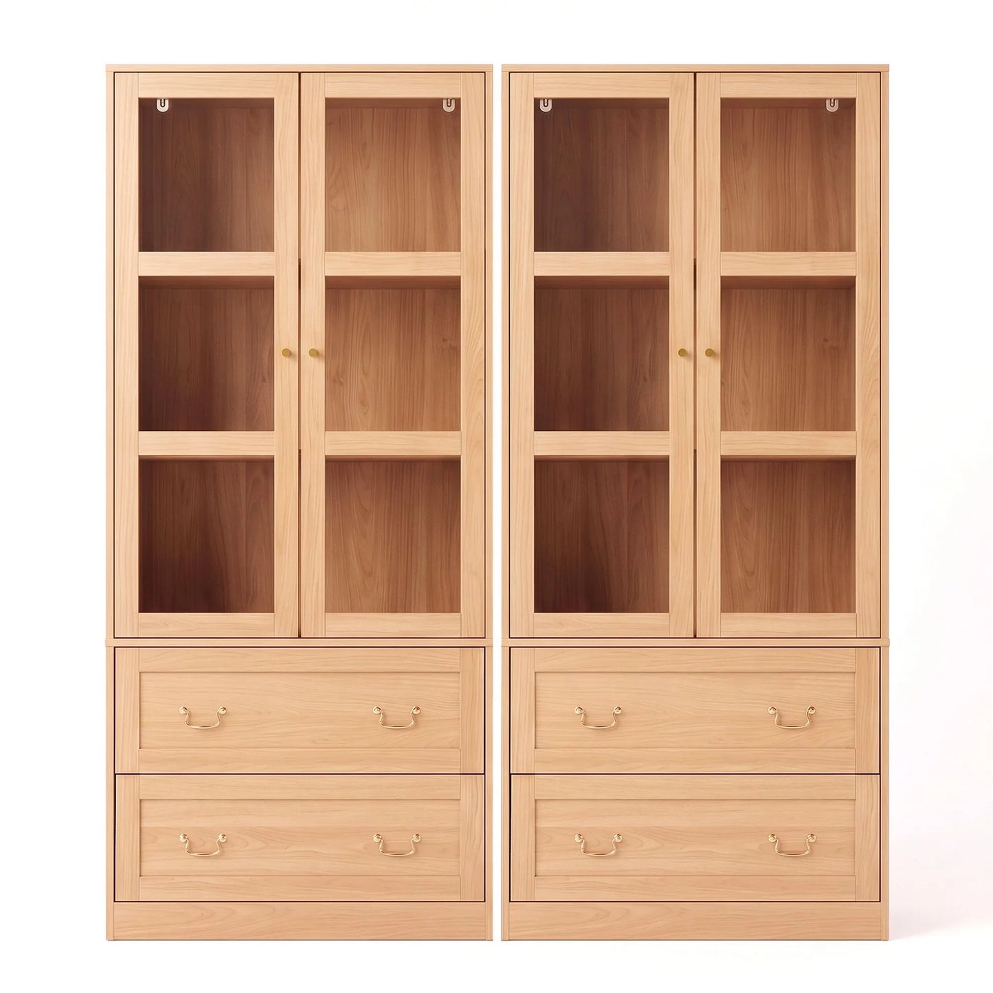 Artiss Buffet Sideboard Cabinets X2 180cm Hutch Storage Kitchen Drawer Door Wood - Image 4