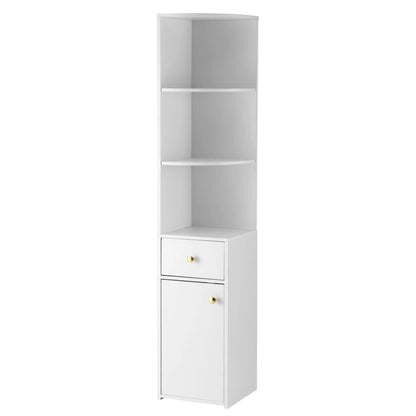 Artiss 3 Tiers Bookshelf with Storage Drawer and Cabinet White - Image 5