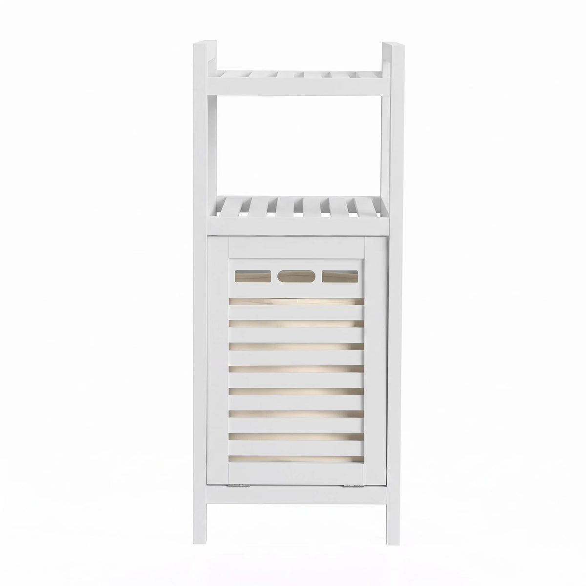 Artiss Bathroom Storage Cabinet Tilt Out Laundry Hamper Tall Organiser White - Image 5