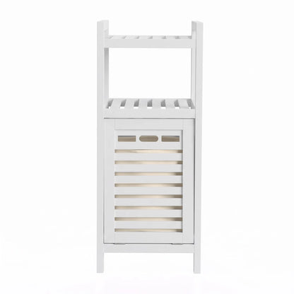 Artiss Bathroom Storage Cabinet Tilt Out Laundry Hamper Tall Organiser White - Image 5
