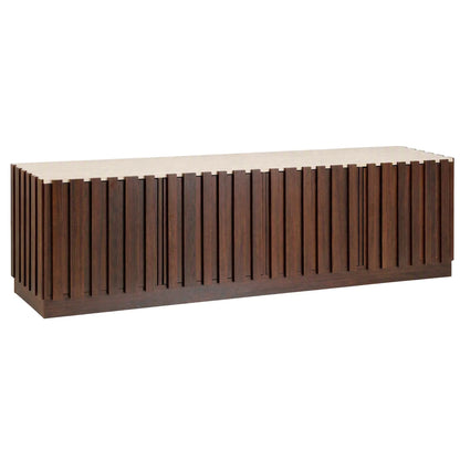 Artiss 180cm TV Unit Entertainment Cabinet Fluted Style Anti-tip Kit Walnut - Image 2