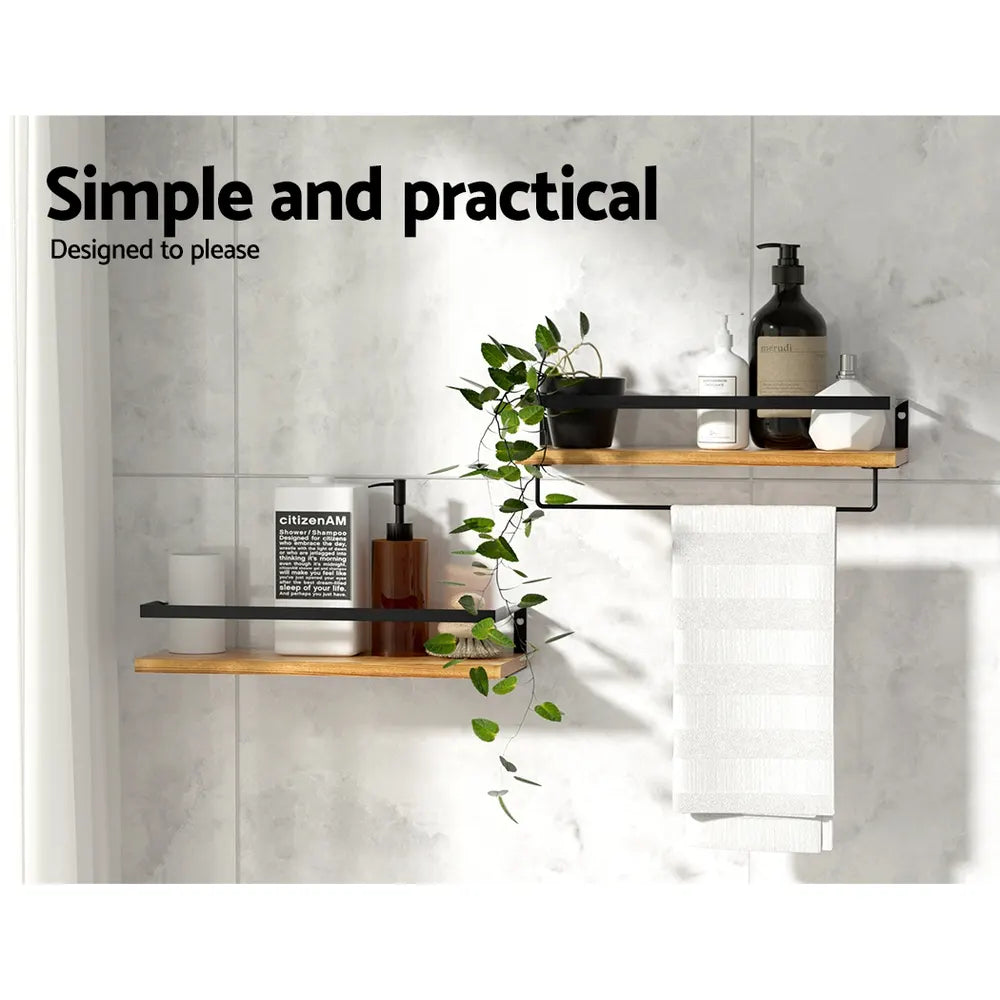 Artiss Floating Wall Shelf Set of 2 - Image 5