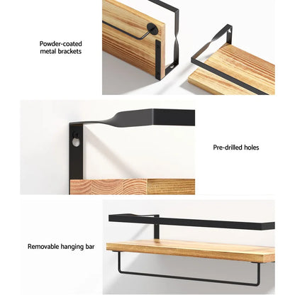 Artiss Floating Wall Shelf Set of 2 - Image 7
