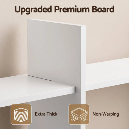 Artiss 15-Section Wall Mounted Display Shelf, Floating Bookshelf for Books and Decor, Extra Thick E1 PB Board for Home Study and Living Room, 116 x 18 x 129 cm - Image 7