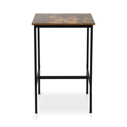 Artiss Bar Table Counter Kitchen Dining Desk Pub 60x92cm Vintage Metal Walnut - Image 3