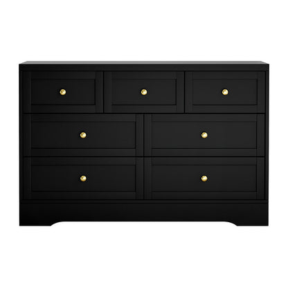 Artiss 7 Chest of Drawers Dresser Table Black - Image 3