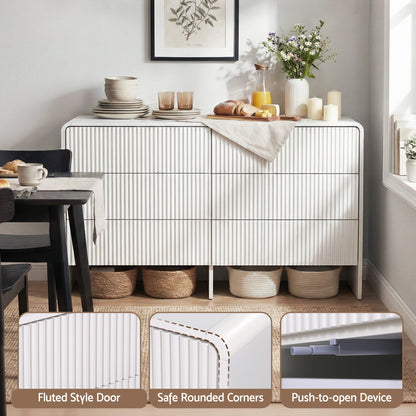 Artiss 6 Chest of Drawers Dresser Cabinet Beige - Image 8