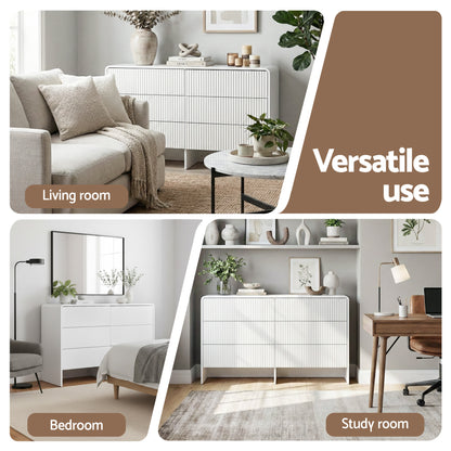 Artiss 6 Chest of Drawers Dresser Cabinet Beige - Image 9