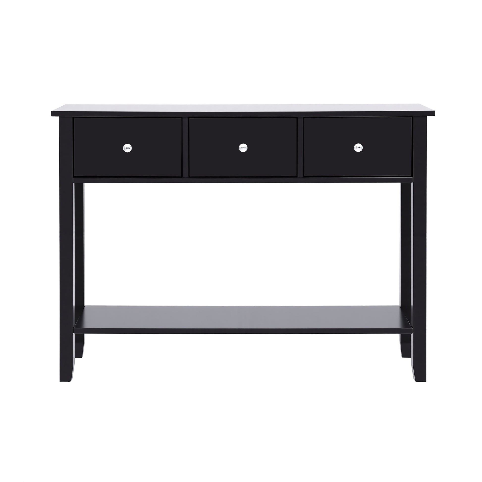 Artiss Console Table Hallway Sofa Entryway Entrance 3 Drawers 100CM Black - Image 4