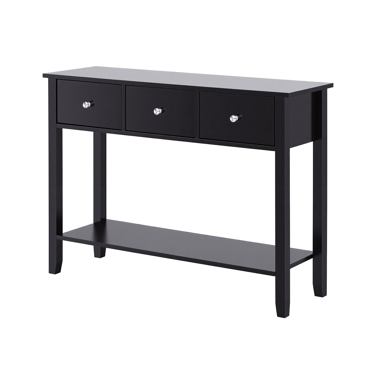 Artiss Console Table Hallway Sofa Entryway Entrance 3 Drawers 100CM Black - Image 9
