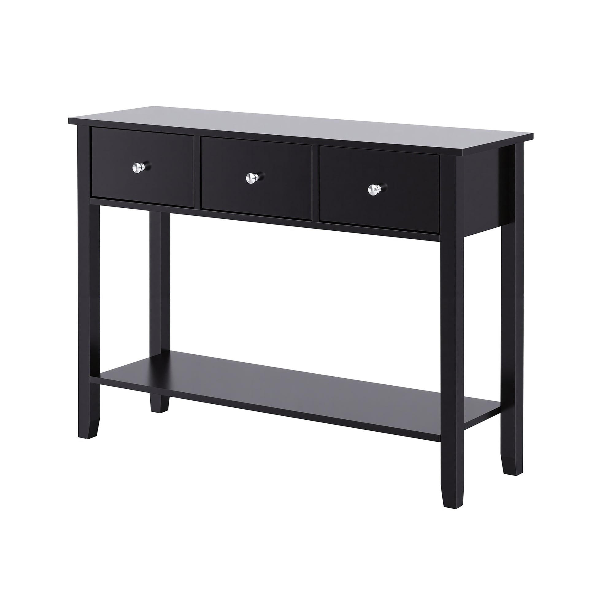 Artiss Console Table Hallway Sofa Entryway Entrance 3 Drawers 100CM Black - Image 9