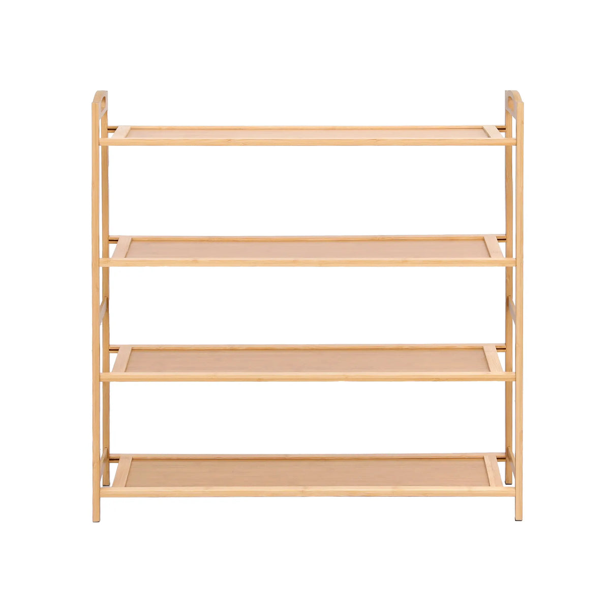 Artiss 4 Tier Shoe Rack Bamboo Storage Organiser Pine - Image 4