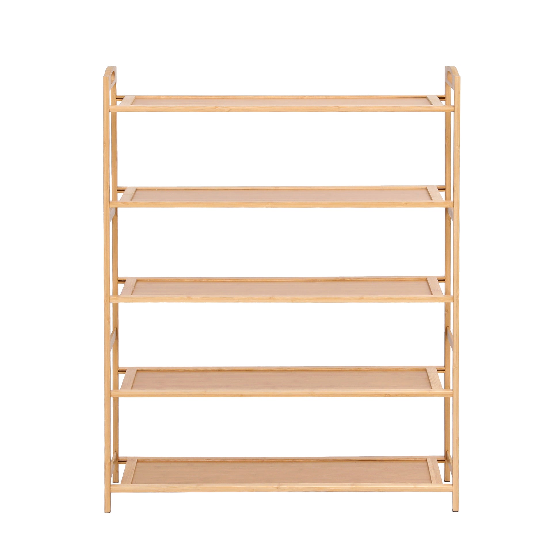 Artiss 5 Tier Shoe Rack Bamboo Storage Organiser Pine - Image 4