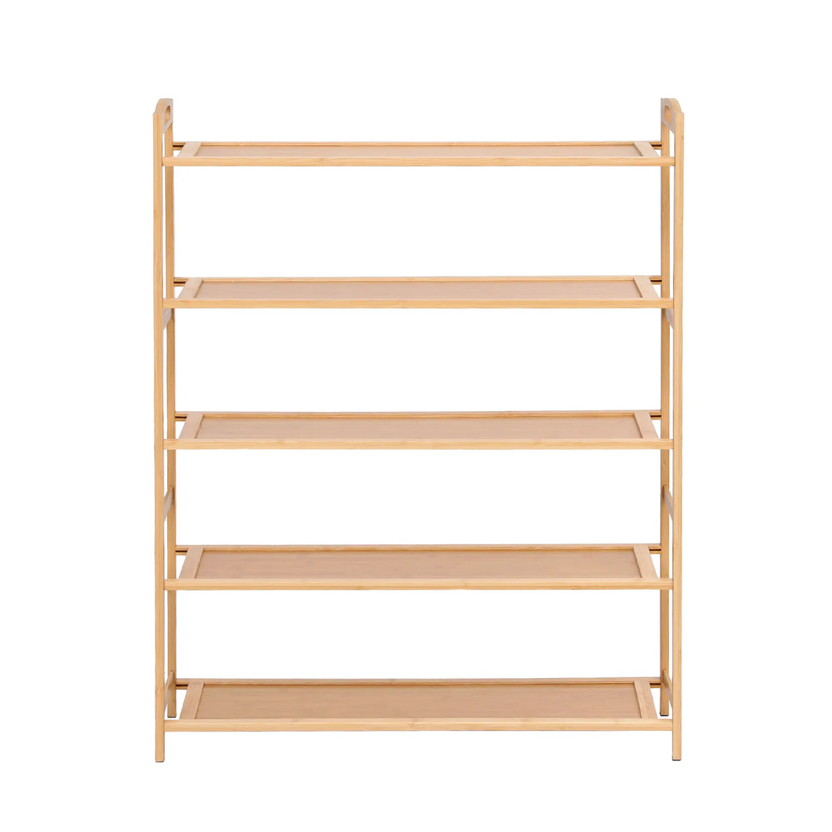 Artiss 5 Tier Shoe Rack Bamboo Storage Organiser Pine - Image 4