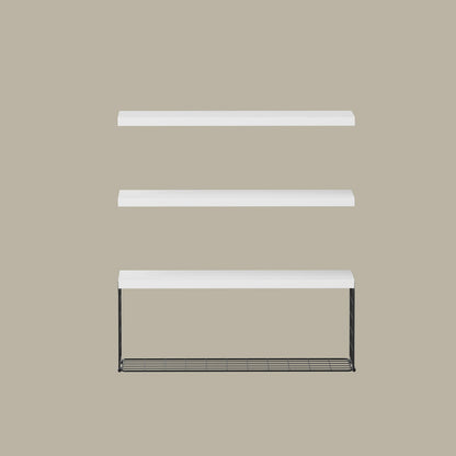 Artiss Floating Wall Shelf Set of 3 White - Image 3