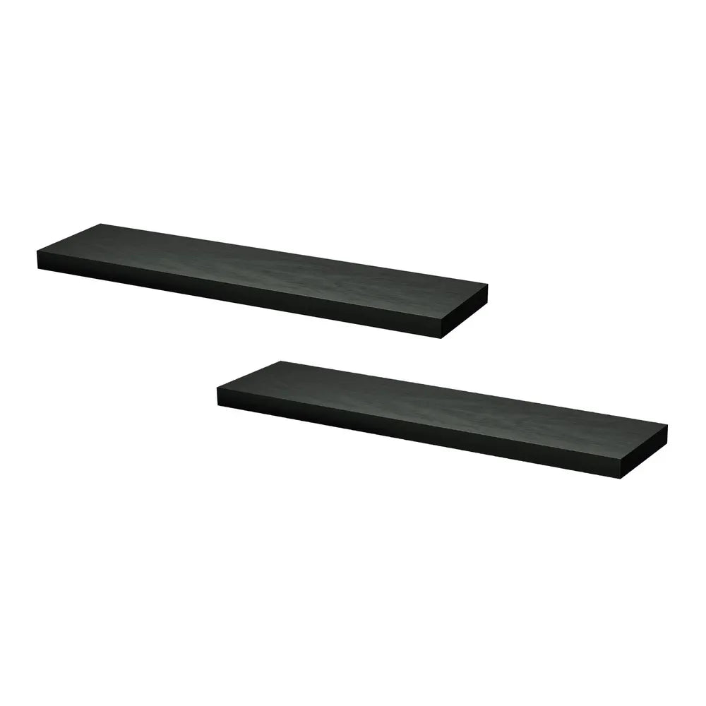 Artiss Floating Wall Shelf Set of 2 Black 90CM