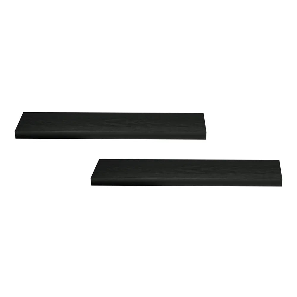 Artiss Floating Wall Shelf Set of 2 Black 90CM - Image 3