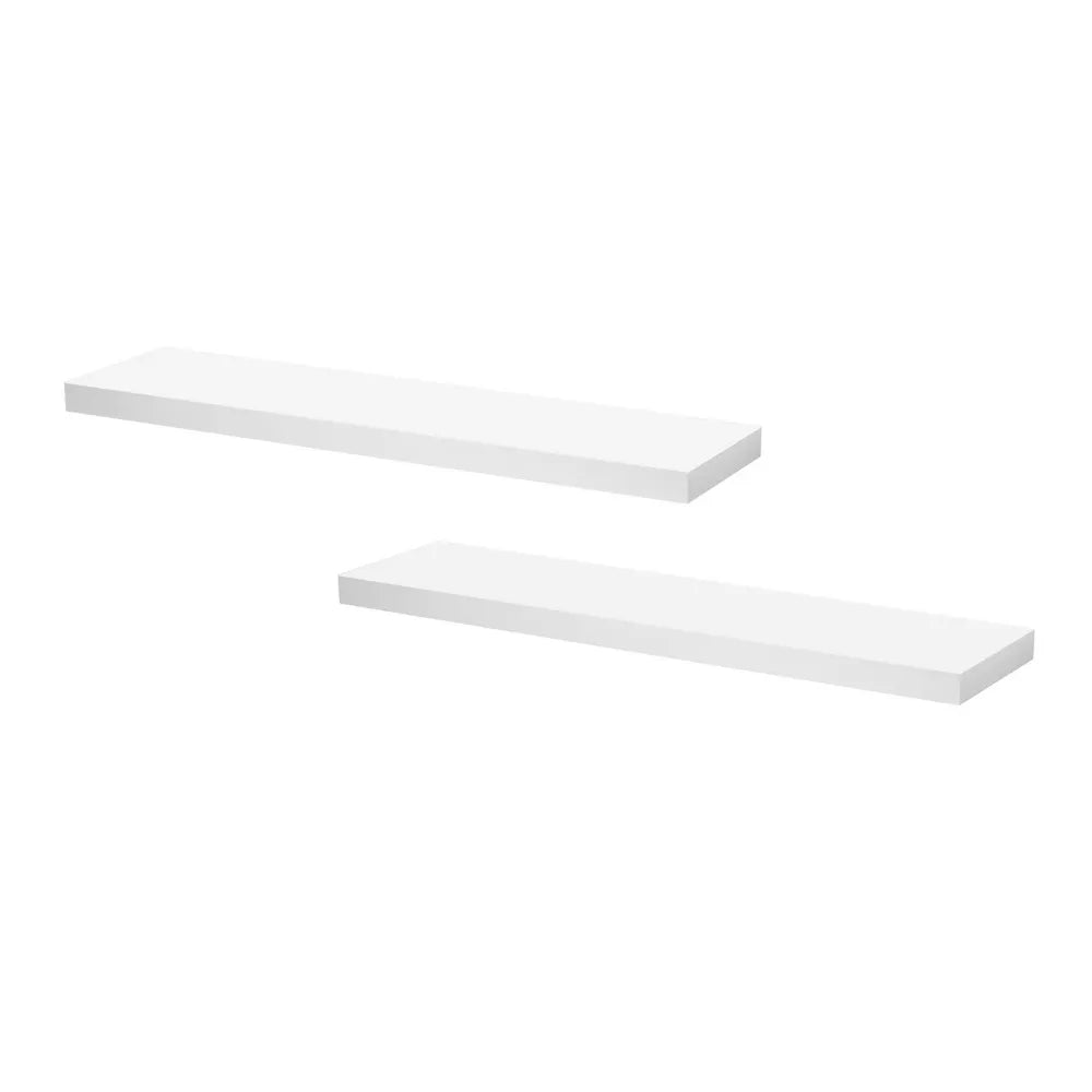 Artiss Floating Wall Shelf Set of 2 White 90CM
