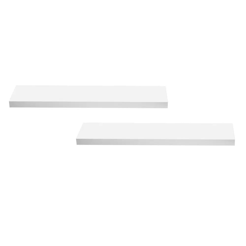Artiss Floating Wall Shelf Set of 2 White 90CM - Image 2