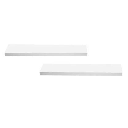 Artiss Floating Wall Shelf Set of 2 White 90CM - Image 2