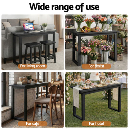 Artiss Console Table 110CM Black - Image 7