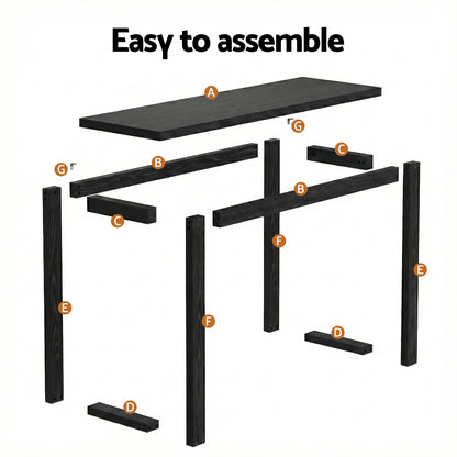 Artiss Console Table 110CM Black - Image 9