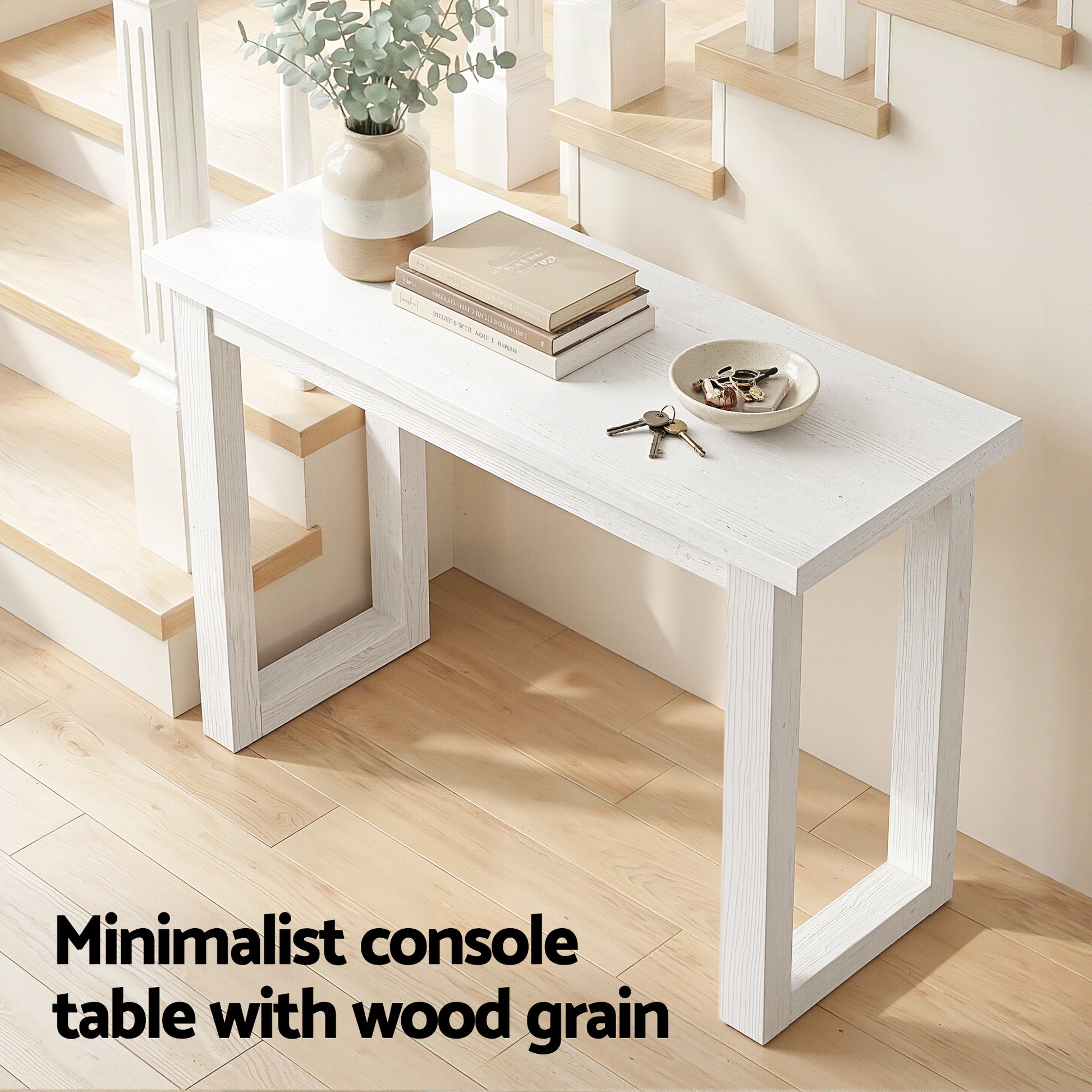 Artiss Console Table 110CM White - Image 6
