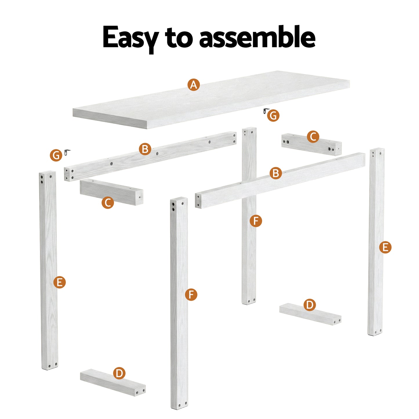 Artiss Console Table 110CM White - Image 9