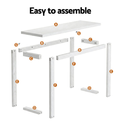 Artiss Console Table 110CM White - Image 9