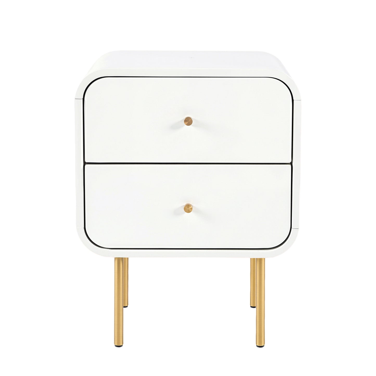 Artiss Bedside Table 2 Drawers Side End Table Nightstand White - Image 4