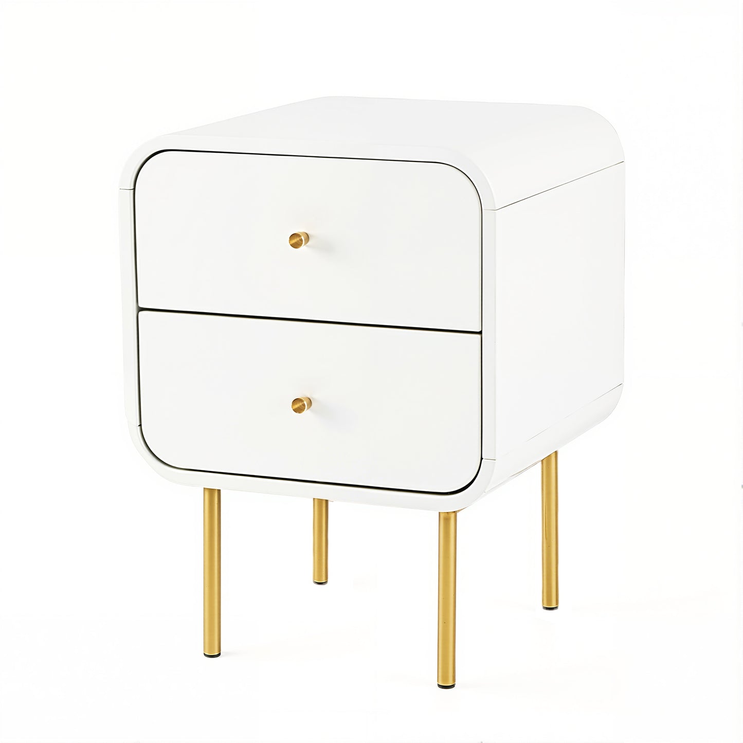Artiss Bedside Table 2 Drawers Side End Table Nightstand White - Image 9
