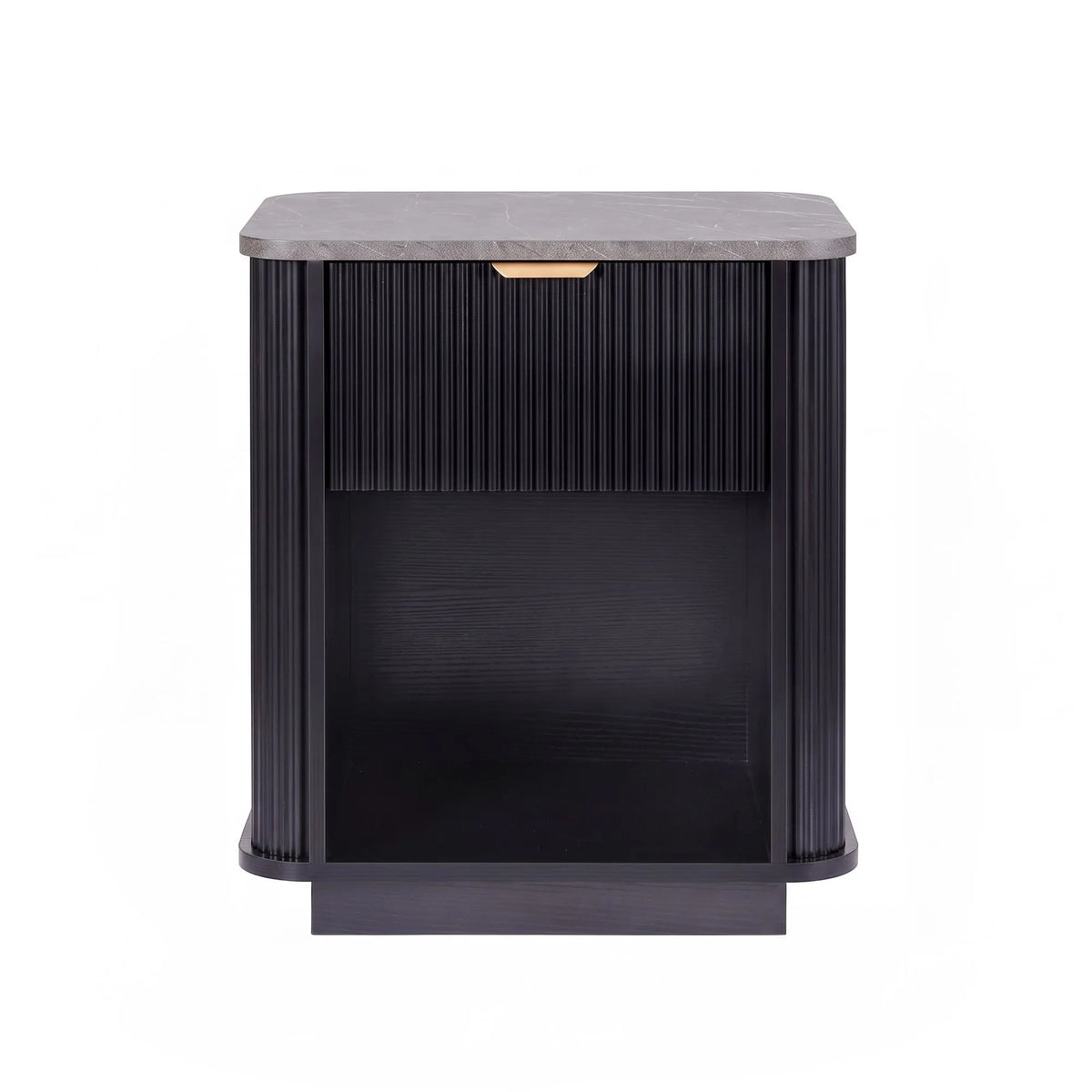 Artiss Bedside Table with 1 Drawer Side Table Black Nightstand - Image 4