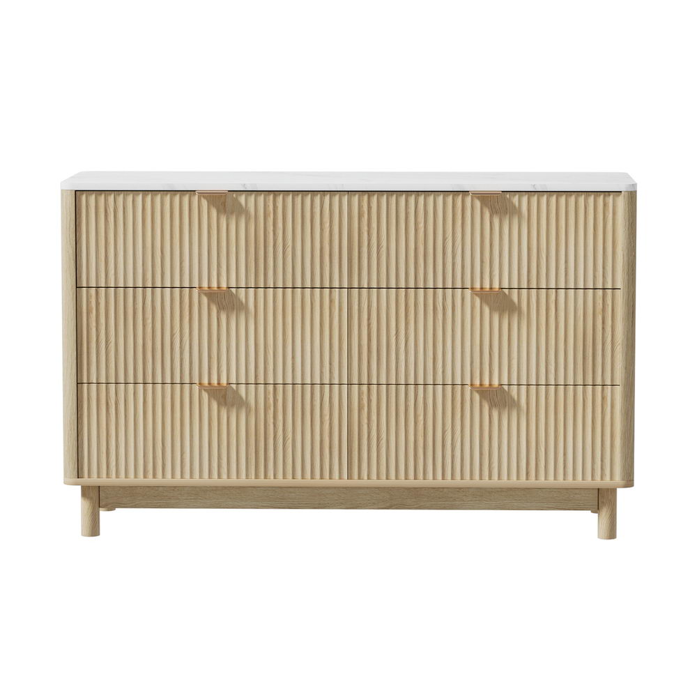 Artiss 6 Chest of Drawers Dresser Table Pine - Image 4
