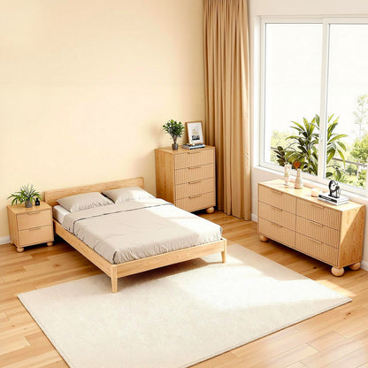 Artiss 4 Chest of Drawers Dresser Tallboy Pine - Image 6