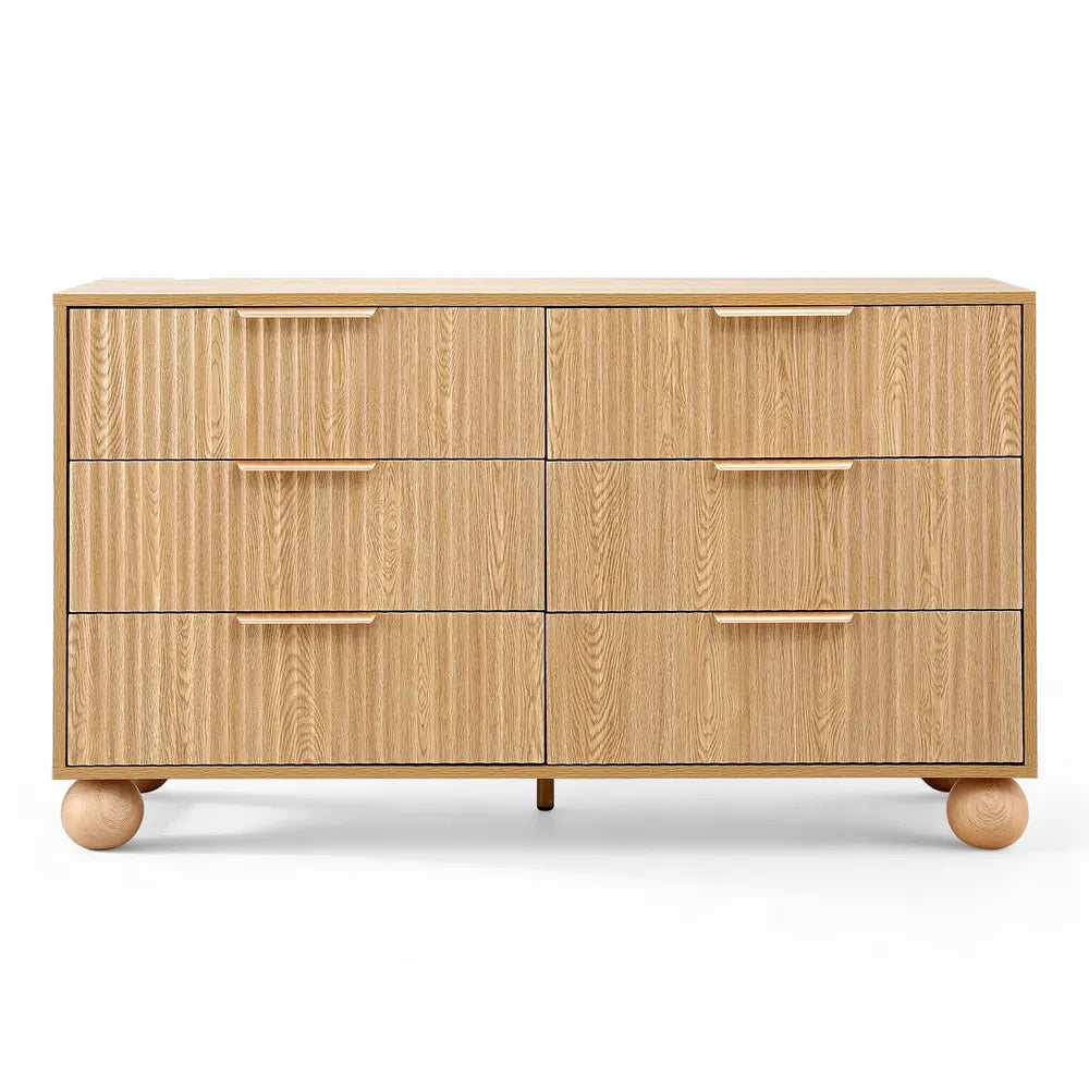 Artiss 6 Chest of Drawers Dresser Tallboy Pine - Image 3