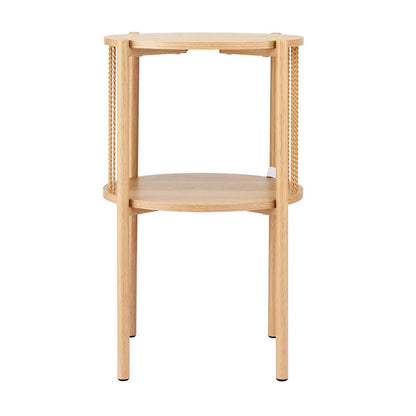 Artiss Coffee Table 2-Tier Round Wood - Image 3