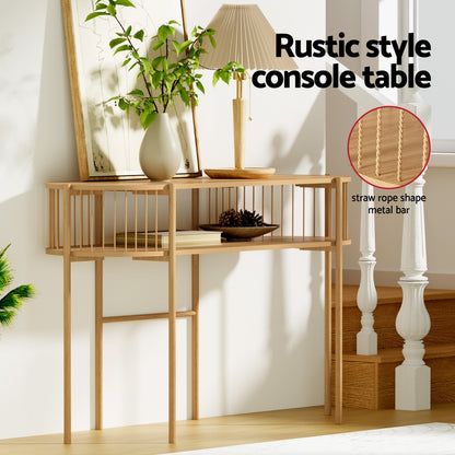 Artiss Console Table 124CM Pine - Image 4