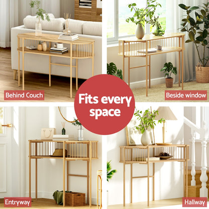 Artiss Console Table 124CM Pine - Image 5