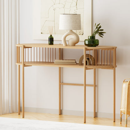 Artiss Console Table 124CM Pine - Image 7