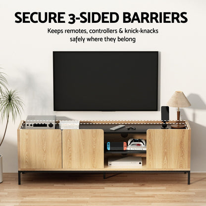 Artiss TV Unit Entertainment Unit Storage Cabinet Shelf 160cm Pine - Image 6